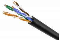 Кабель витая пара, U/UTP Cat 5e PVC нг(А)-LS, Кабель, не распространяющий горение при групповой прокладке по категории А, С пониженным дымо-газовыделением, С оболочкой из полимерной композиции, без экрана, Цвет оболочки серый (по желанию заказчика кабель 